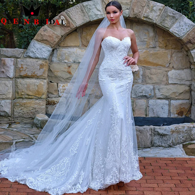 Sexy Applique Mermaid Sweetheart Sleeveless Wedding Dresses Lace 2023 New Bridal Gowns Robe De Mariée Custom Size J21Q
Sexy Applique Mermaid Sweetheart Sleeveless Wedding Dresses Lace 2023 New Bridal Gowns Robe De Mariée Custom Size J21Q