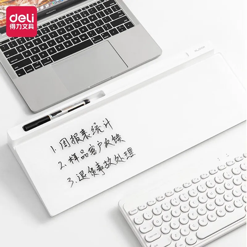 Deli Storage Glass Board Mini Whiteboard Writing Board for Desktop Keyboard Business Office Erasable Note Memo Board
Deli Storage Glass Board Mini Whiteboard Writing Board for Desktop Keyboard Business Office Erasable Note Memo Board
