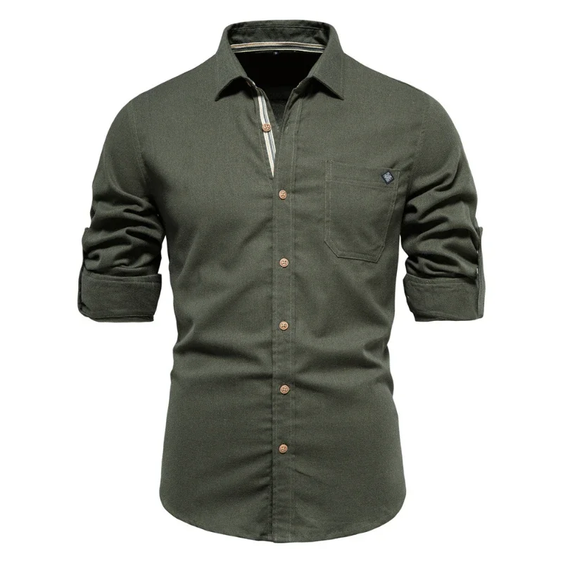 Autumn New Lapel Men's Cotton Shirt Slim Fashion Casual Men's Solid Color Long Sleeve Comfortable All Match Breathable Shirt Top
Autumn New Lapel Men's Cotton Shirt Slim Fashion Casual Men's Solid Color Long Sleeve Comfortable All Match Breathable Shirt Top