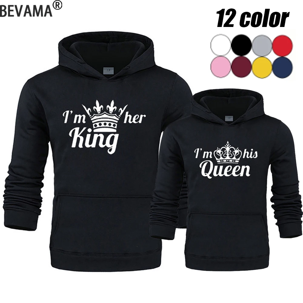 Lover Hoodies Printing QUEEN KING Couple Sweatshirt Plus Size Fleece Hooded Clothes Hoodies Casual Long Sleeve Sports Pullovers
Lover Hoodies Printing QUEEN KING Couple Sweatshirt Plus Size Fleece Hooded Clothes Hoodies Casual Long Sleeve Sports Pullovers