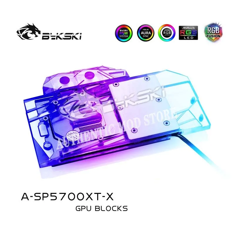 Bykski A-SP5700XT-X GPU водяной блок для Sapphire RX 5700 XT Pulse MSI RX5700XT Mech/evodataland Red Devil Cards |