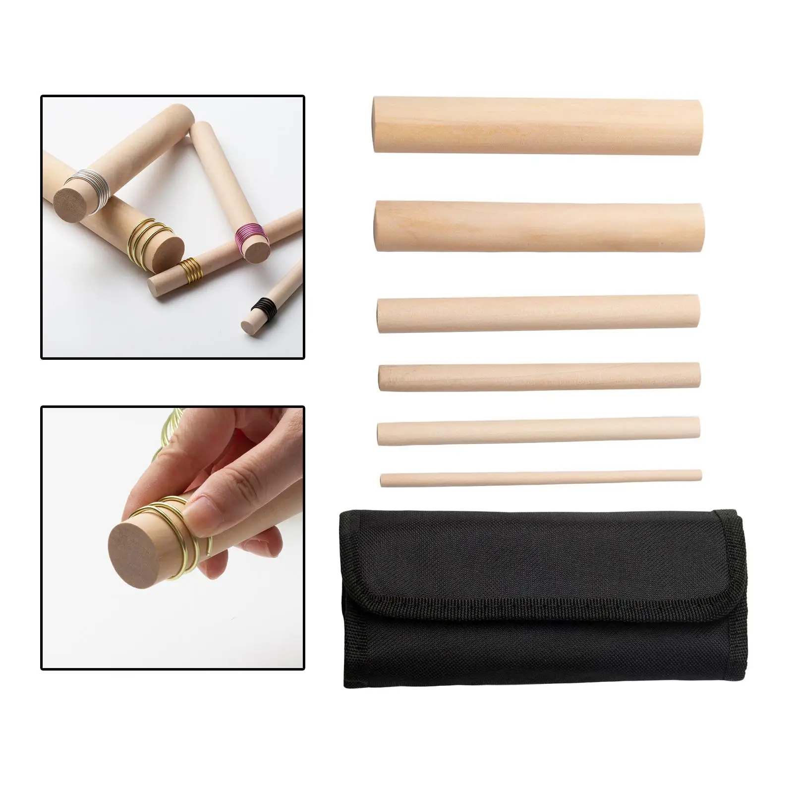 6Pcs Wooden Mandrel Set Sizes 1/4"-1" (6.4-25.4mm) with Storage Bag Dowel Wood Sticks for DIY Wire Winding Crafting Accessories
6Pcs Wooden Mandrel Set Sizes 1/4"-1" (6.4-25.4mm) with Storage Bag Dowel Wood Sticks for DIY Wire Winding Crafting Accessories