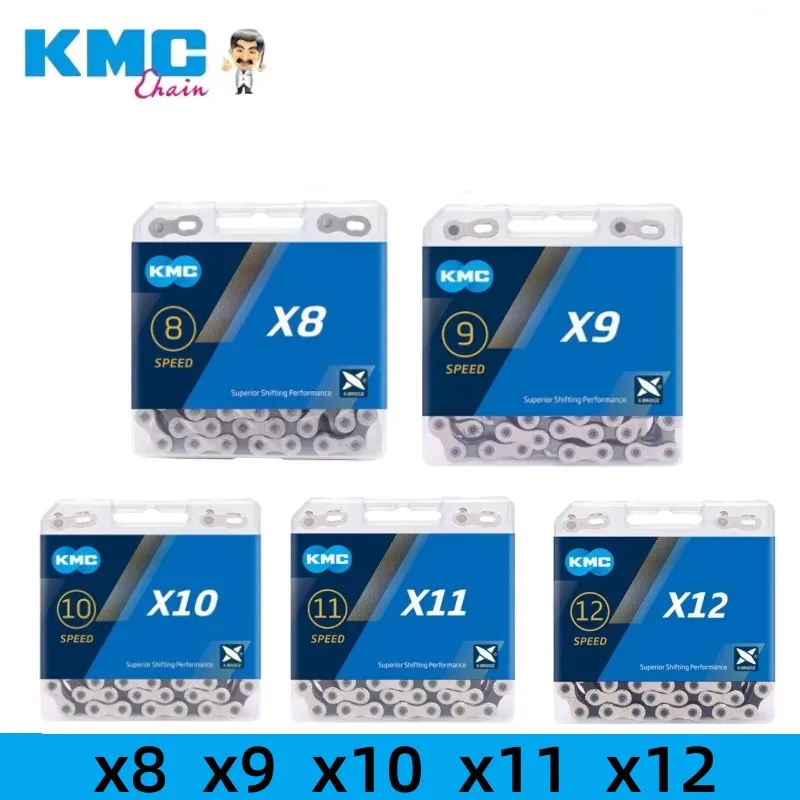 

KMC X8 X9 X10 X11 X12 Bike Chain 8s 9s 10s 11s 12s MTB/Road Bike Chain 8v 9v 10v 11v 12v Speed with Quick-Link for Shimano SRAM