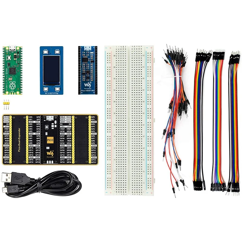 Waveshare For Raspberry Pi Pico Evaluation Kit (Type B),The Pico With Pre-Soldered Header+ Color LCD+ IMU Sensor+ GPIO Expander
Waveshare For Raspberry Pi Pico Evaluation Kit (Type B),The Pico With Pre-Soldered Header+ Color LCD+ IMU Sensor+ GPIO Expander