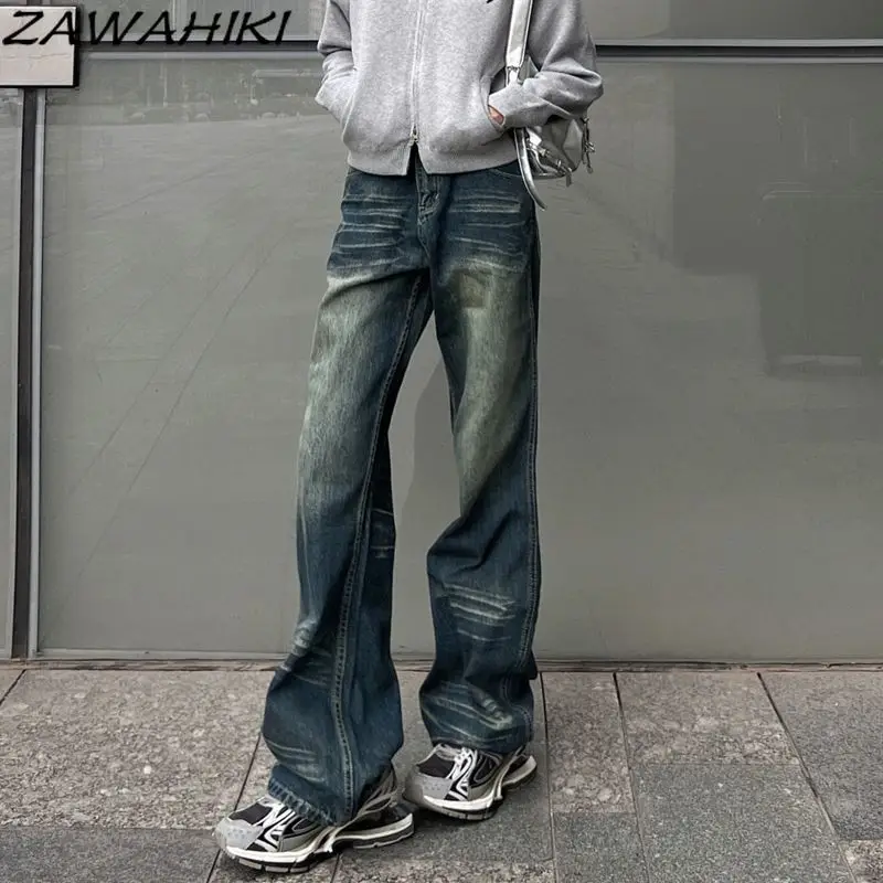 American Retro Contrast Color Straight High Street Designed Y2k Jeans Women Loose High Waist Vintage Distressed Wide Leg Pants
American Retro Contrast Color Straight High Street Designed Y2k Jeans Women Loose High Waist Vintage Distressed Wide Leg Pants