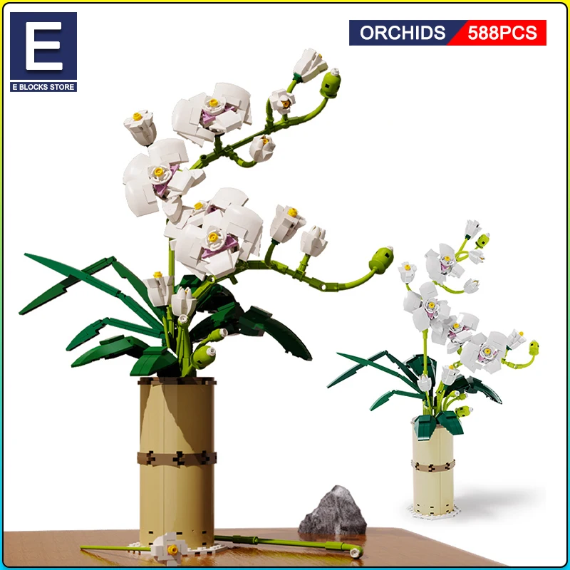 MOC Orchids Bouquet Building Block City Romantic Home Decoration Compatible with Lego Flowers Bricks Diy Toy Children Girls Gift
MOC Orchids Bouquet Building Block City Romantic Home Decoration Compatible with Lego Flowers Bricks Diy Toy Children Girls Gift