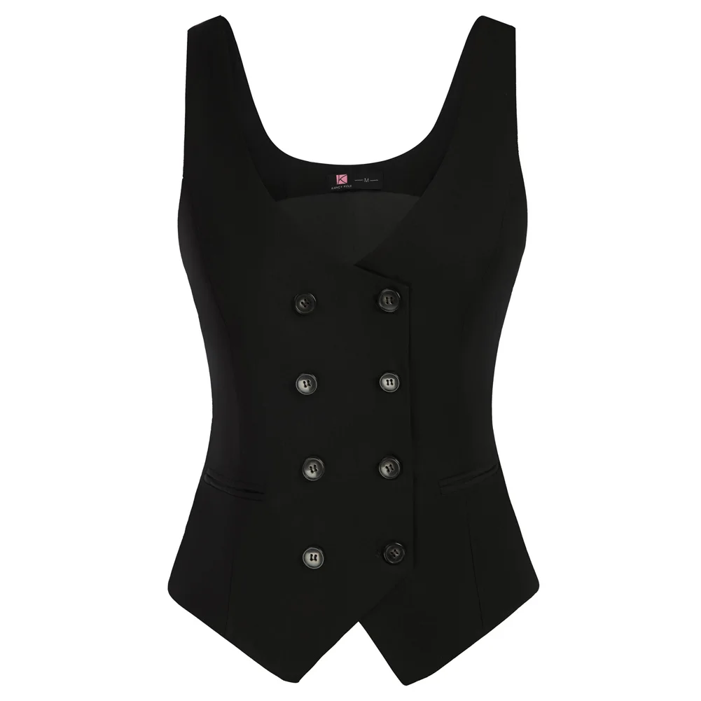 KK Women Double Breasted Vintage Vest Solid V-Neck U-Back Handkerchief Hem Waistcoat Dressy Button Versatile Vest Coat A30
KK Women Double Breasted Vintage Vest Solid V-Neck U-Back Handkerchief Hem Waistcoat Dressy Button Versatile Vest Coat A30