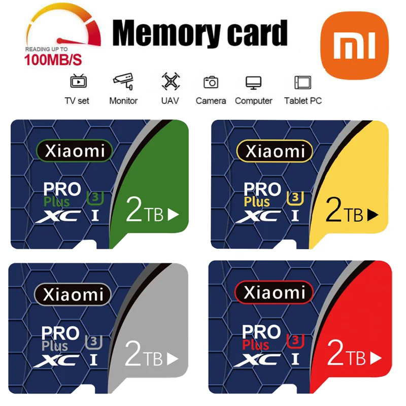 

Высокоскоростная карта памяти Xiaomi U3 A1 V30 Micro TF SD-карта на 1 ТБ фотография класс 10 TF кассета адаптер для Nintendo Switch Cam PC