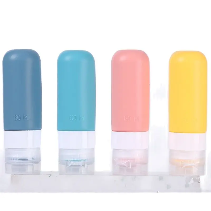 

1/3Pcs 60/100ml Travel Silicone Refillable Bottle Makeup Shampoo Shower Gel Dispensing Storage Portable Cosmetic Container Tool