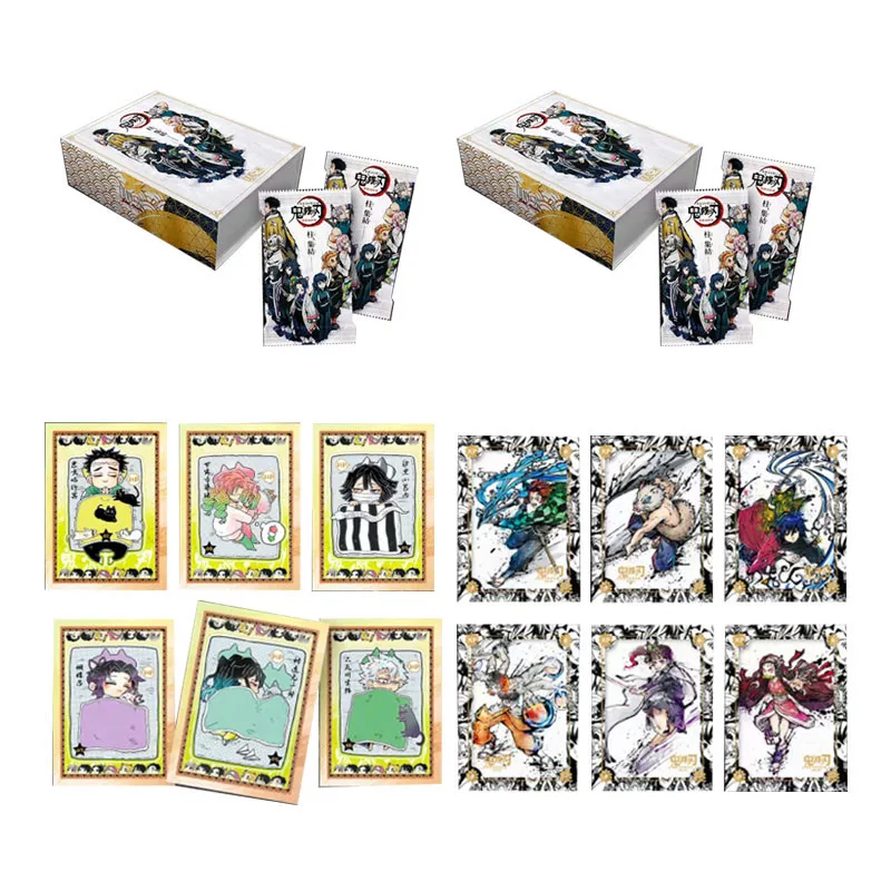 

Demon Slayer Collection Card Duomi A Fateful Showdown Embroidery Hand Painted Box Rainbow Gifts Playing Anime Acg Cards