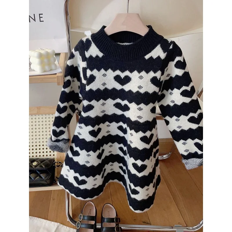Children's Western Style Knitted Princess Dress 2023 Spring and Autumn New Sweater Girls' Large Skirt Lovely Wool Dress 
Children's Western Style Knitted Princess Dress 2023 Spring and Autumn New Sweater Girls' Large Skirt Lovely Wool Dress