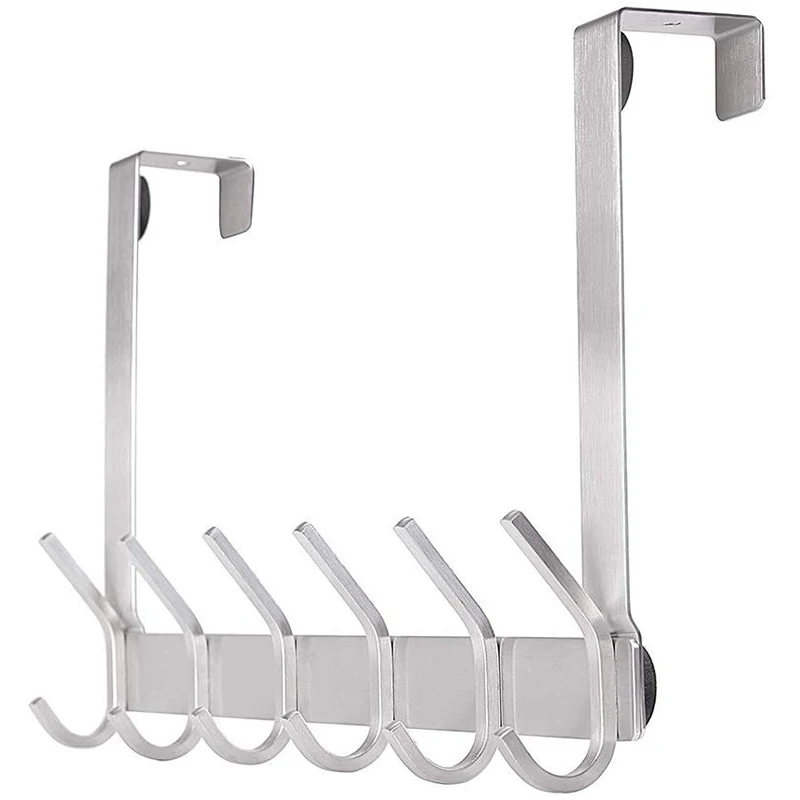 

Over The Door Hook,304 Stainless Steel Heavy Duty Door Hanger For Coats Robes Hats Clothes Towels, Hanging Towel Rack Organizer,