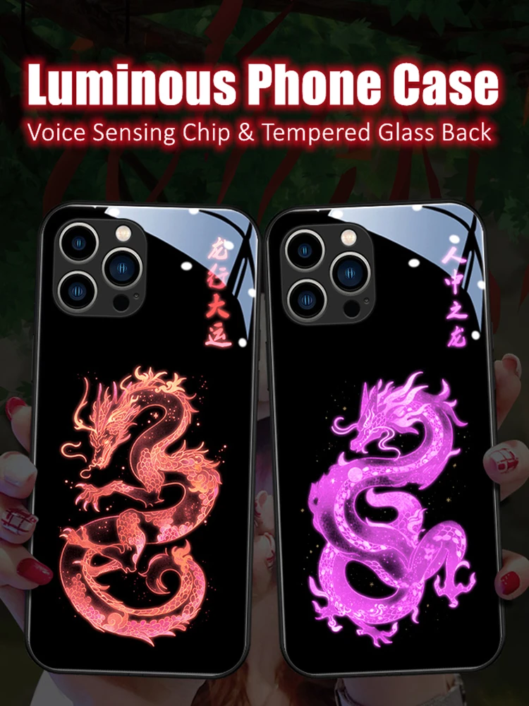 Black Dragon LED Light Glowing Luminous Tempered Glass Back Phone Case for Samsung S24 S22 S23 Note 10 20 A14 A54 A73 Plus Ultra
Black Dragon LED Light Glowing Luminous Tempered Glass Back Phone Case for Samsung S24 S22 S23 Note 10 20 A14 A54 A73 Plus Ultra
