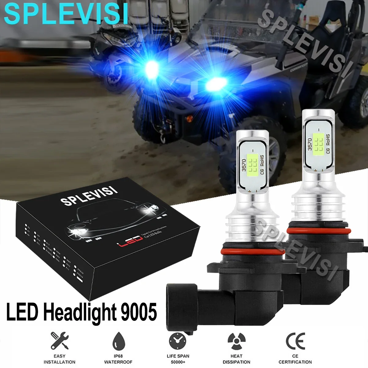 2PCS 8000K Ice Blue LED Headlights ATV Parts For Can Am Commander 1000 2011 2012 2013 2014 2015 2016-2019 1000R 2018-2019
2PCS 8000K Ice Blue LED Headlights ATV Parts For Can Am Commander 1000 2011 2012 2013 2014 2015 2016-2019 1000R 2018-2019