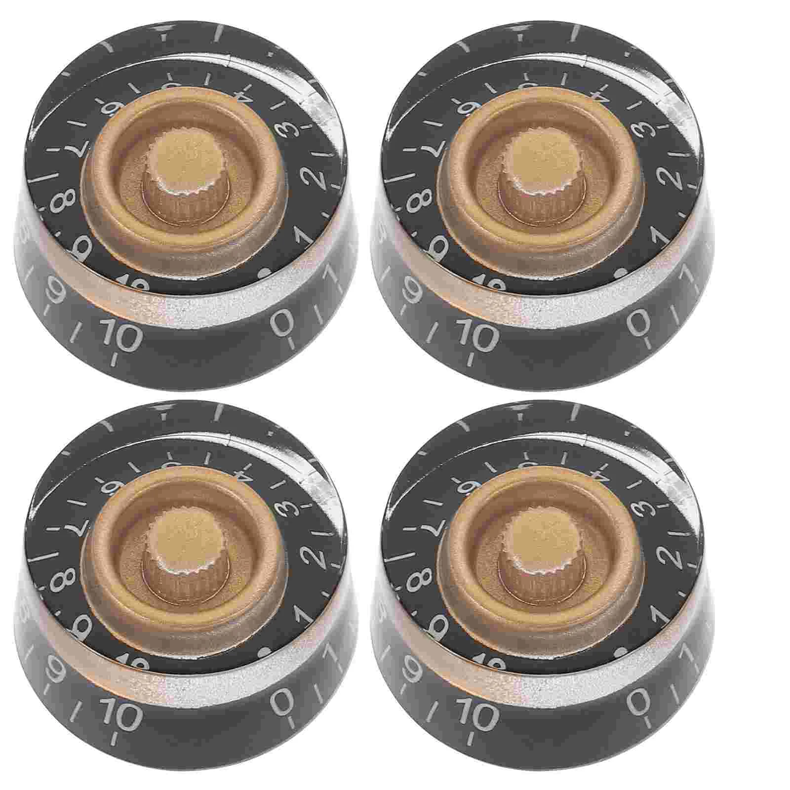 Guitar Knobs Black Gold Guitar Control Knob Acrylic Speed Knob with White Word for Electric Guitar
Guitar Knobs Black Gold Guitar Control Knob Acrylic Speed Knob with White Word for Electric Guitar