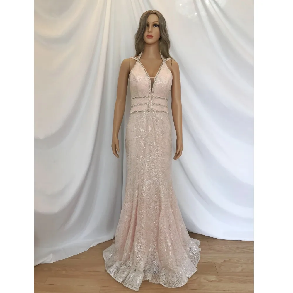 

Kisswhite Bridal Stock Cleanrance Pink Sequins beads mermaid prom gown