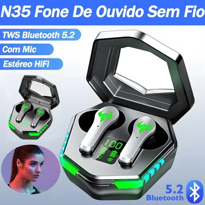 N35 Digital display Tws Audifonos Auriculares Bluetooth Wireless Headphones Earbuds Gaming In-Ear Earphones
N35 Digital display Tws Audifonos Auriculares Bluetooth Wireless Headphones Earbuds Gaming In-Ear Earphones