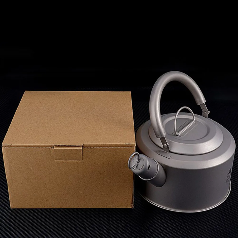 1200m Pure-titanium Kettle Whistling Tea Kettle With Warning Buzzer For Boiling Water Coffee Camping Cooking Supplies
1200m Pure-titanium Kettle Whistling Tea Kettle With Warning Buzzer For Boiling Water Coffee Camping Cooking Supplies