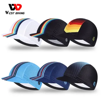 Prepare-se para o Inverno com o Conjunto de Cachecol e Gorro Feminino Peludo 7 WEST BIKING Summer Cycling Skull Caps Anti-UV Bike Hat Helmet Liner Men Women Outdoor Running Skiing Motorcycle Bicycle Caps