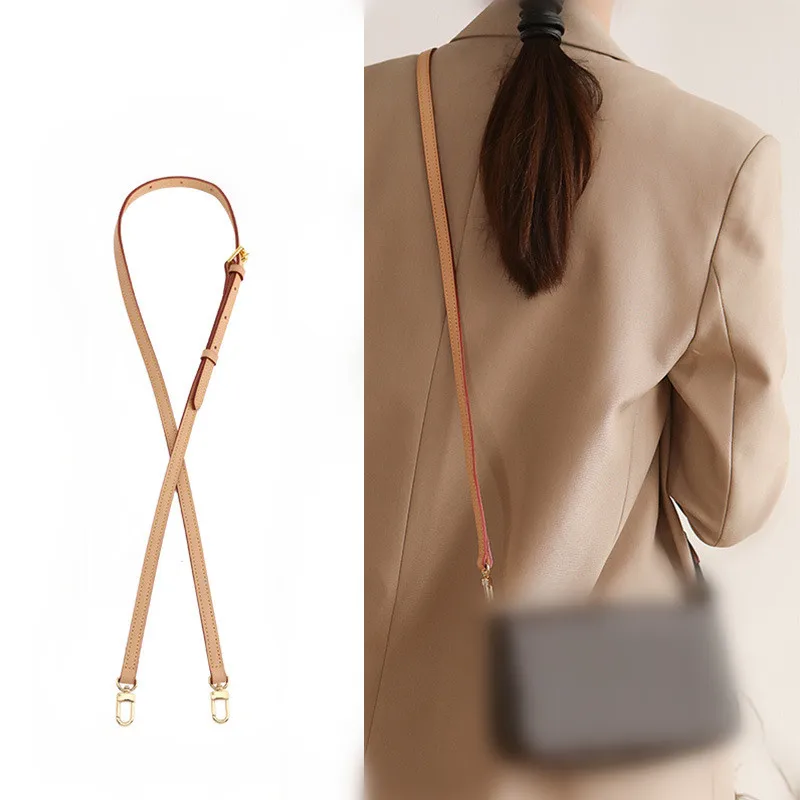 

Non-adjustable Vachetta Leather Shoulder Strap For Designer Women Handbag Lady Pochette Bag Carry Belt Replacement 5 Sizes