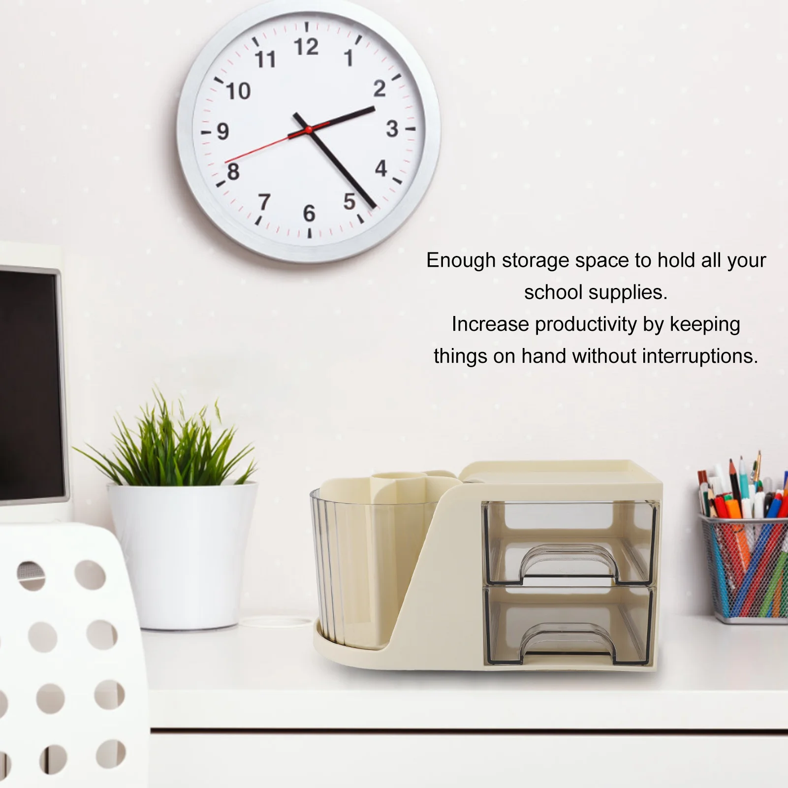 Rotating Pen Holder Stand Organizer Multifunction Stationery Storage Box with Drawer Student School Office Desktop Storage Rack
Rotating Pen Holder Stand Organizer Multifunction Stationery Storage Box with Drawer Student School Office Desktop Storage Rack