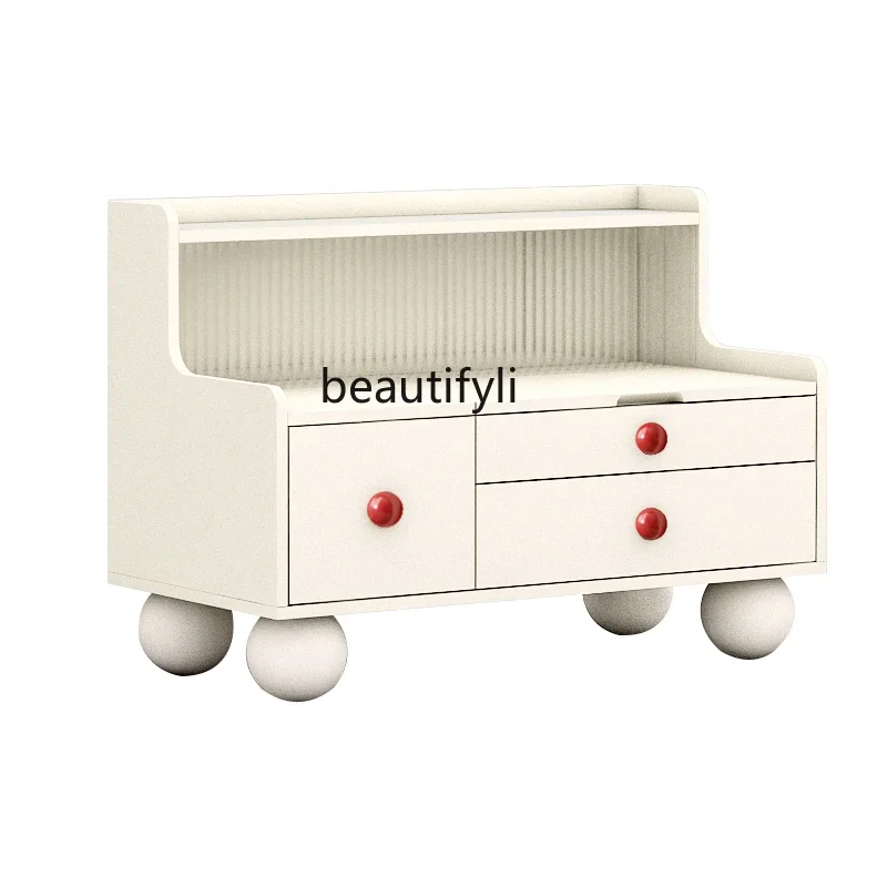 French Dresser Hidden Mirror Cream Style Bedroom Balcony Dresser Storage Cabinet
French Dresser Hidden Mirror Cream Style Bedroom Balcony Dresser Storage Cabinet