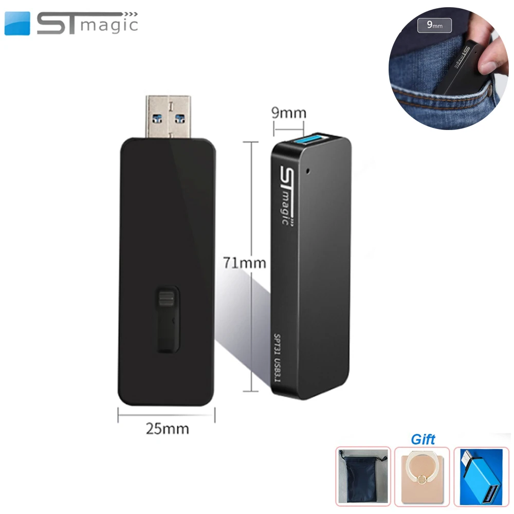 Metal USB Flash Drive SSD 512GB USB3.1 Pendrive 1TB External Solid State 128GB 256GB Memory Stick for PC laptop Computer | Компьютеры и