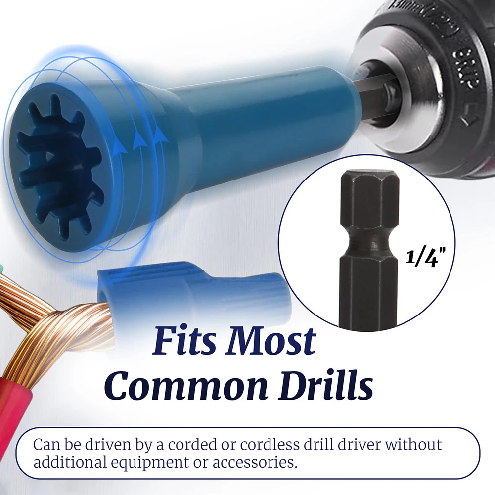 Wire Twisting Tool Spin Wire Twister Connector Socket For Drill With 1/4" Shank Wire Nut Driver Twisting Adapter For Power Drill
Wire Twisting Tool Spin Wire Twister Connector Socket For Drill With 1/4" Shank Wire Nut Driver Twisting Adapter For Power Drill