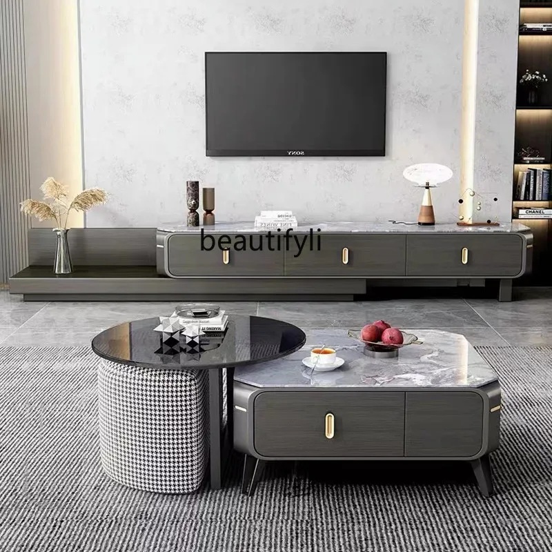 Stone Plate TV Cabinet and Tea Table Retractable Italian Minimalist Floor Cabinet Modern Simple and Light Luxury
Stone Plate TV Cabinet and Tea Table Retractable Italian Minimalist Floor Cabinet Modern Simple and Light Luxury