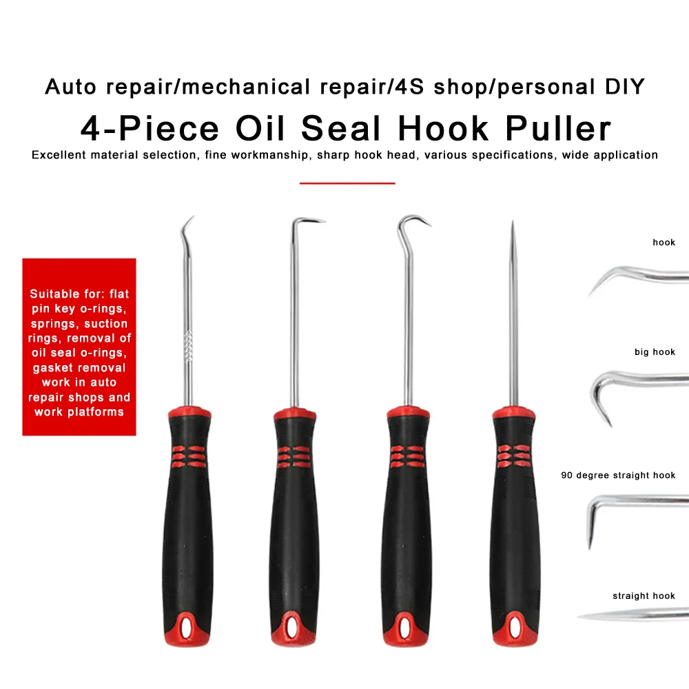 4PCS/Set Durable Car Remover Tool Set Auto Car Pick and Hook Set O Ring Oil Seal Gasket Puller Remover Craft Hand Mechanic Tools
4PCS/Set Durable Car Remover Tool Set Auto Car Pick and Hook Set O Ring Oil Seal Gasket Puller Remover Craft Hand Mechanic Tools
