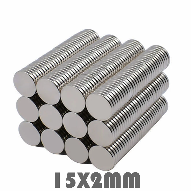 

20 Pcs 15x2 mm Neodymium Magnets N35 NdFeB Super Strong Powerful Magnetic Magnet Disc 15*2 mm Nickel Plating Imanes Aimant