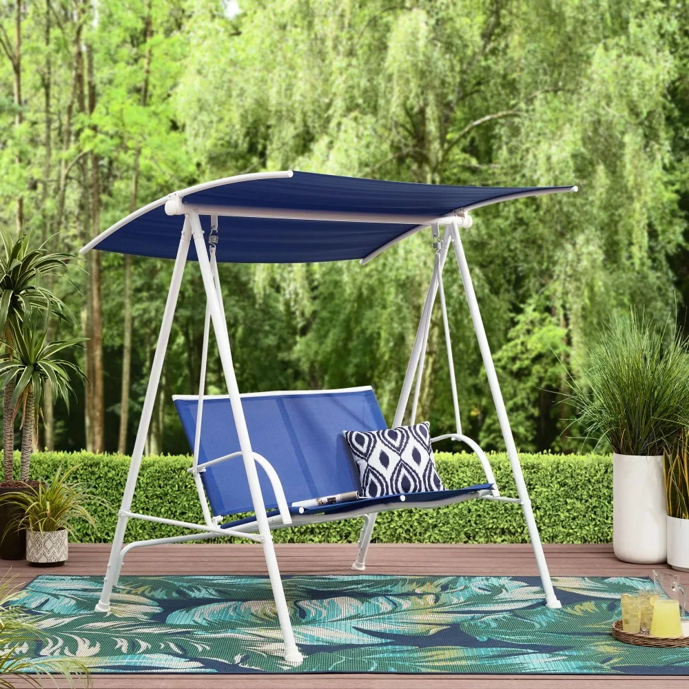 Albany Lane 2-Person Steel Canopy Porch Swing Outdoor Furniture Blue and WhiteFreight Free Outdoor Garden Swings
Albany Lane 2-Person Steel Canopy Porch Swing Outdoor Furniture Blue and WhiteFreight Free Outdoor Garden Swings