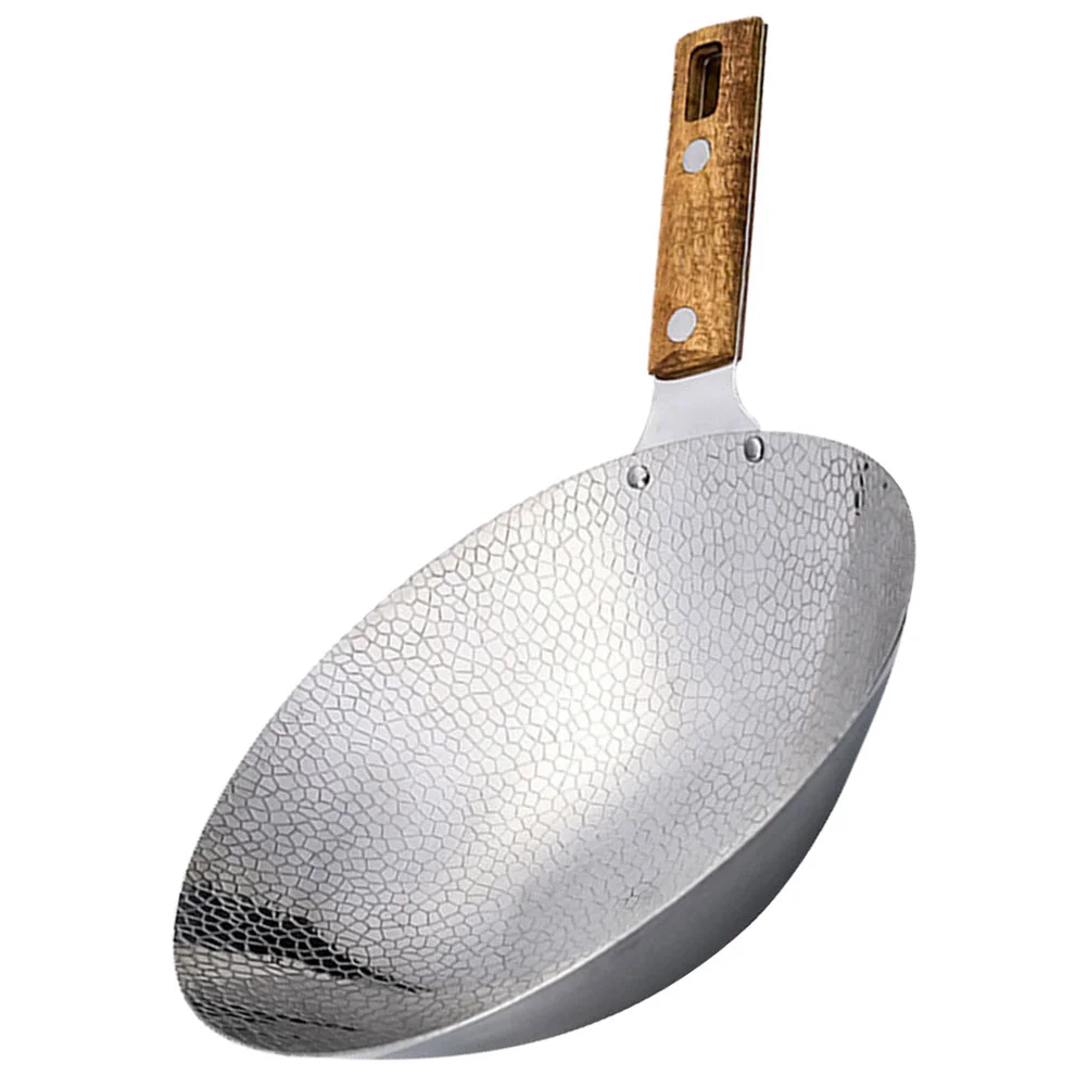 Stainless Steel Wooden Handled Nonstick Multi-function Reusable Small Wok Restaurant Frying Wok Home Wok Cooking Wok Kitchen Pan
Stainless Steel Wooden Handled Nonstick Multi-function Reusable Small Wok Restaurant Frying Wok Home Wok Cooking Wok Kitchen Pan