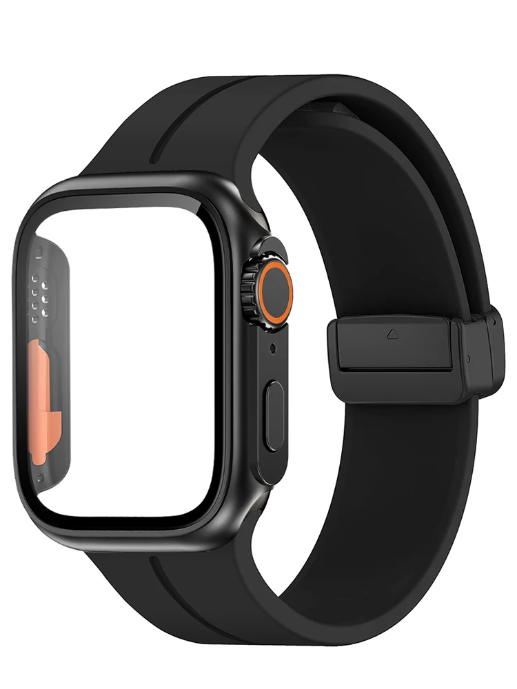 Glass+case+Strap For Apple watch band 44mm 45mm 41mm 40mm Magnetic buckle Silicone Bracelet+cove iWatch Series 8 se 7 6 5 4
Glass+case+Strap For Apple watch band 44mm 45mm 41mm 40mm Magnetic buckle Silicone Bracelet+cove iWatch Series 8 se 7 6 5 4