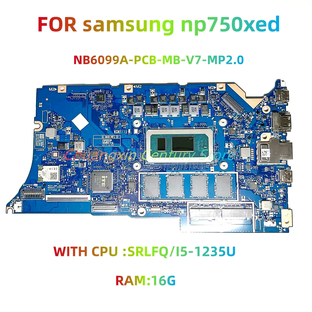 Подходит для материнской платы ноутбука Samsung NP750xed NB6099A-PCB-MB-V7-MP2.0 CPU 16G RAM
Подходит для материнской платы ноутбука Samsung NP750xed NB6099A-PCB-MB-V7-MP2.0 CPU 16G RAM