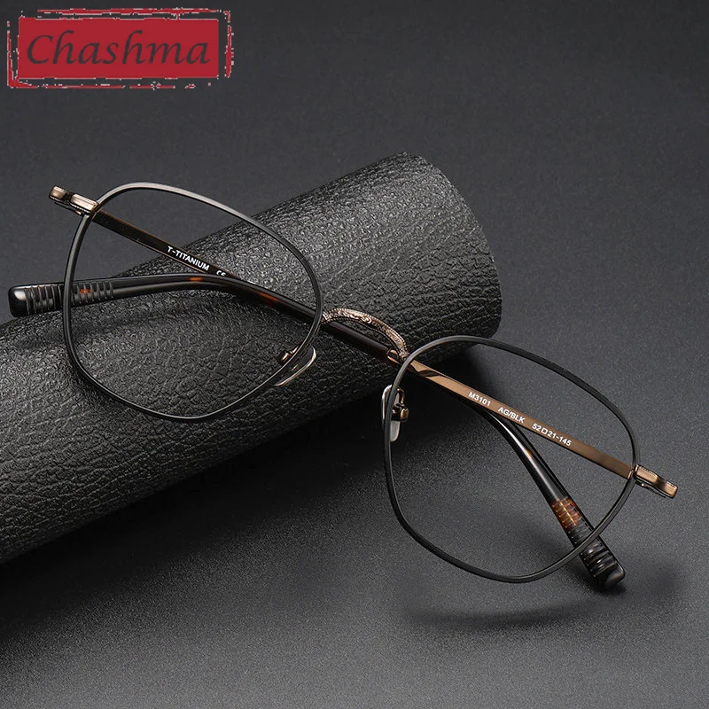 

Chashma Men Prescription Glasses Pure Titanium Oval Optical Eyewear Fashion Spectacles Frames Top Quality Eyeglass for Women