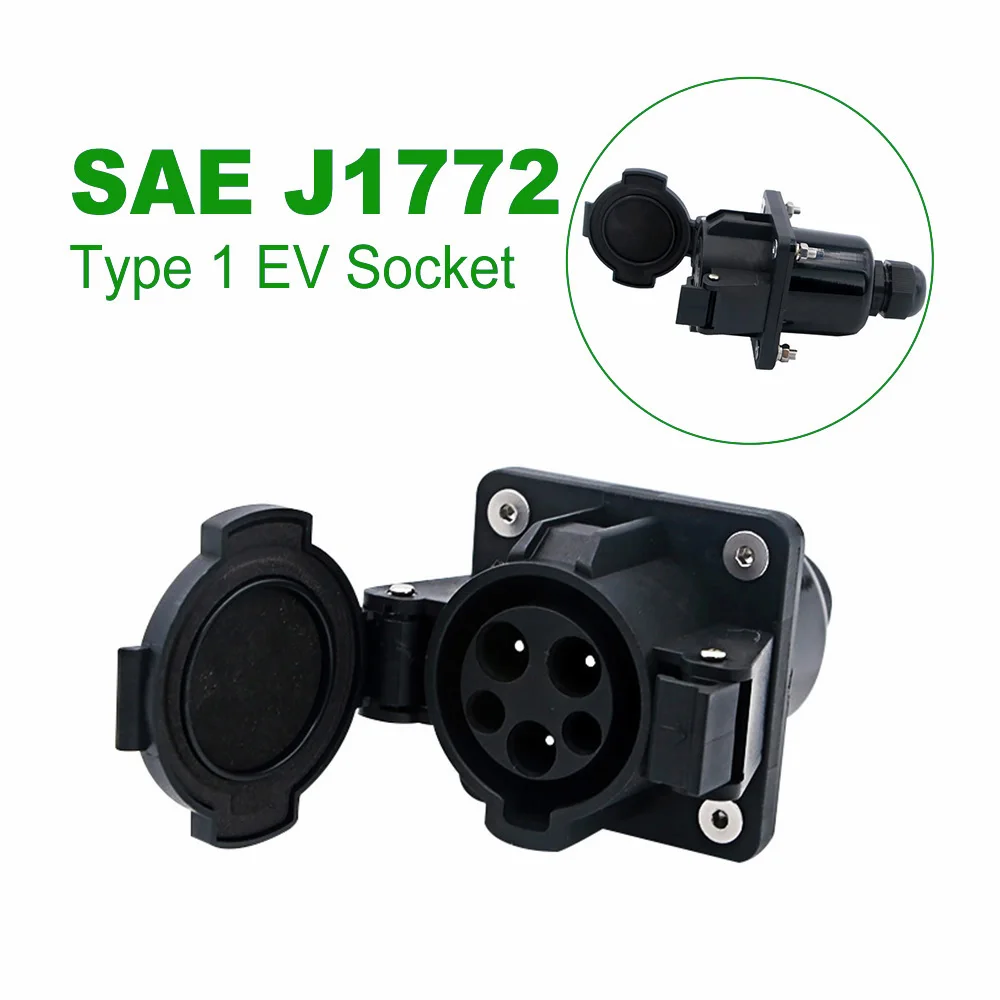 Тип 1 разъем SAE J1772 EV для зарядки электрического автомобиля, используемый для электрического автомобиля, боковой гнездовой разъем 32 А 200 кВт 250 в 
Тип 1 разъем SAE J1772 EV для зарядки электрического автомобиля, используемый для электрического автомобиля, боковой гнездовой разъем 32 А 200 кВт 250 в