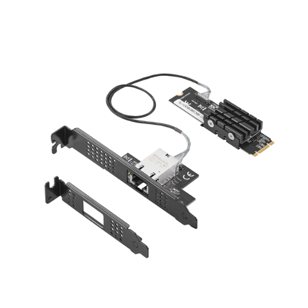 

M.2 Single Port 10Gb Network Cards 10 Gigabit Nic B Key M Key 10G/2.5G/1000M RJ45 Lan Network Adapter Card AQC107 Chip