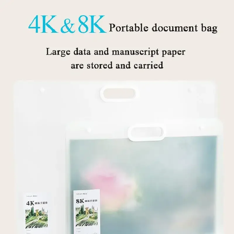 

Work Organizerl for Transparent Collection File Test Paper Portable Folder Bag Art Open Students Storage