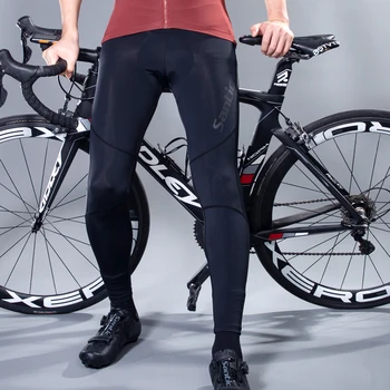 Santic 남성용 사이클링 바지, 4D 패딩, 편안한 스폰지 쿠션, 빠른 건조 자전거 바지