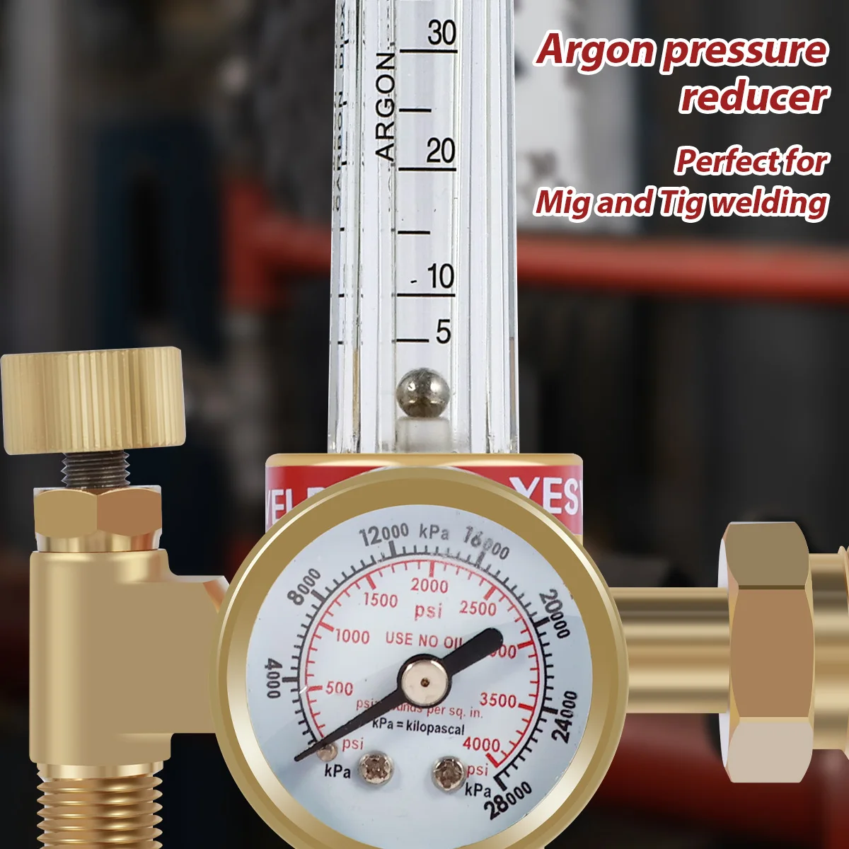 HTP Argon CO2 Mig Tig Flow Meter 0-4000 PSI Precise Gas Welding Regulator 10-60CFH Adjustable Argon Regulator Copper Flowmeter
HTP Argon CO2 Mig Tig Flow Meter 0-4000 PSI Precise Gas Welding Regulator 10-60CFH Adjustable Argon Regulator Copper Flowmeter