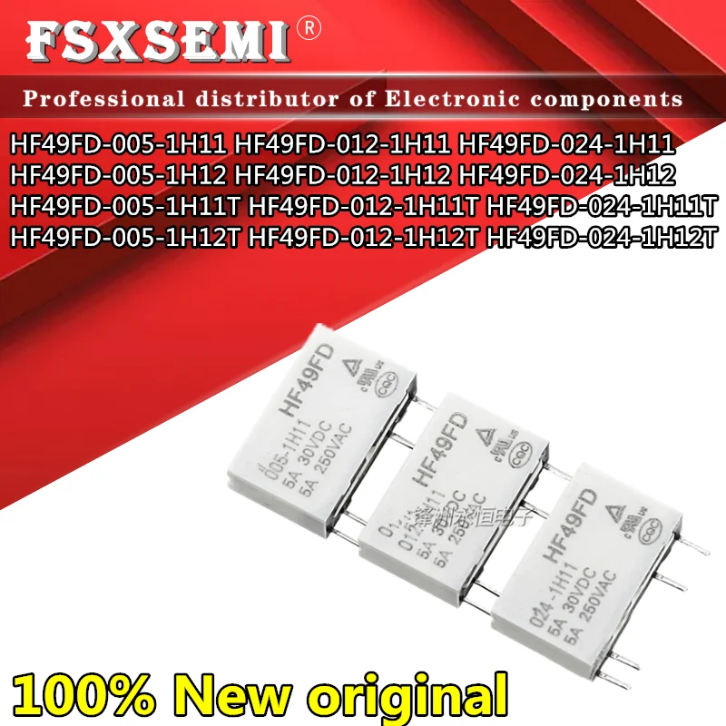 5pcs HF49FD-005-1H11 HF49FD-012-1H11 HF49FD-024-1H11 -1H12 -1H11T -1H12T HF49FD-005-1H12 HF49FD-012-1H11T HF49FD-024-1H12T Relay
5pcs HF49FD-005-1H11 HF49FD-012-1H11 HF49FD-024-1H11 -1H12 -1H11T -1H12T HF49FD-005-1H12 HF49FD-012-1H11T HF49FD-024-1H12T Relay