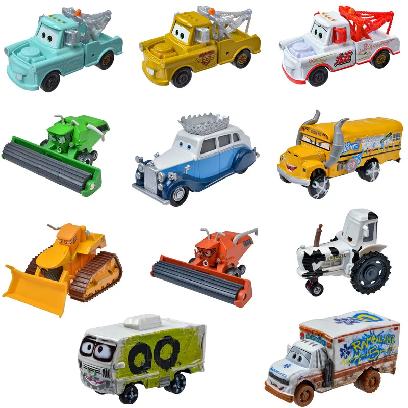 

Disney Pixar Cars 3 Metal Diecast Vehicle Miss Fritter Frank And Tractor Mr. Destruction Model Car Toys For Boy Birthday Gift