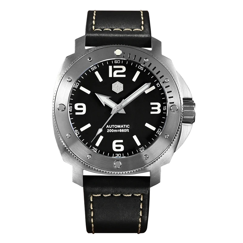 

San Martin Men Diver Watch Military 43MM Automatic Mechanical Wristwatch Sapphire 200M Waterproof BGW9 Luminous 8215/8315 Sport