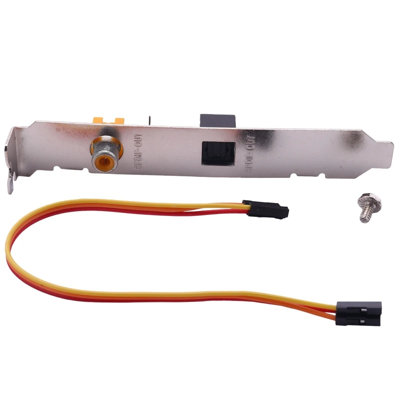SPDIF оптический и RCA выход, кабельный кронштейн, цифровой аудиовыход для материнской платы ASUS Gigabyte MSI
SPDIF оптический и RCA выход, кабельный кронштейн, цифровой аудиовыход для материнской платы ASUS Gigabyte MSI