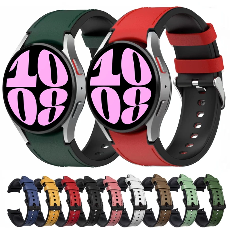 Silicone+Leather Strap For Samsung Galaxy Watch 5/4 44mm 40mm 5 Pro 45mm No Gap Bracelet Wristband Watch 4 Classic 42mm46mm Band
Silicone+Leather Strap For Samsung Galaxy Watch 5/4 44mm 40mm 5 Pro 45mm No Gap Bracelet Wristband Watch 4 Classic 42mm46mm Band