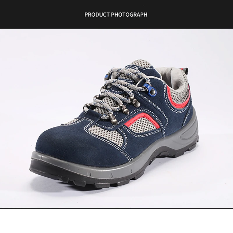 

protection shoes Men Summer Anti impact puncture steel toe cap Lightweight Breathable Construction site work shoes