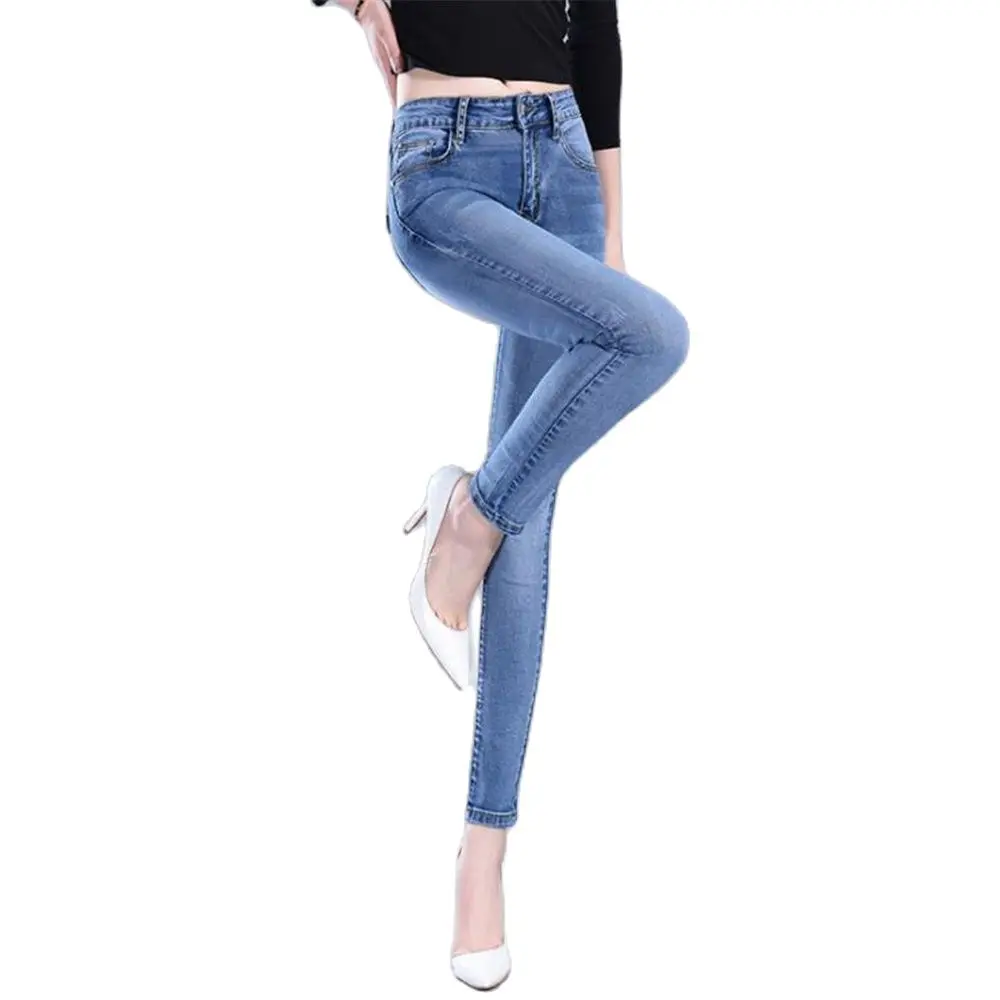 Women's Skinny Denim Pencil Jeans Elastic High Waist Trousers Black Blue Stretch Washed Female Pants Hot Sale New
Women's Skinny Denim Pencil Jeans Elastic High Waist Trousers Black Blue Stretch Washed Female Pants Hot Sale New