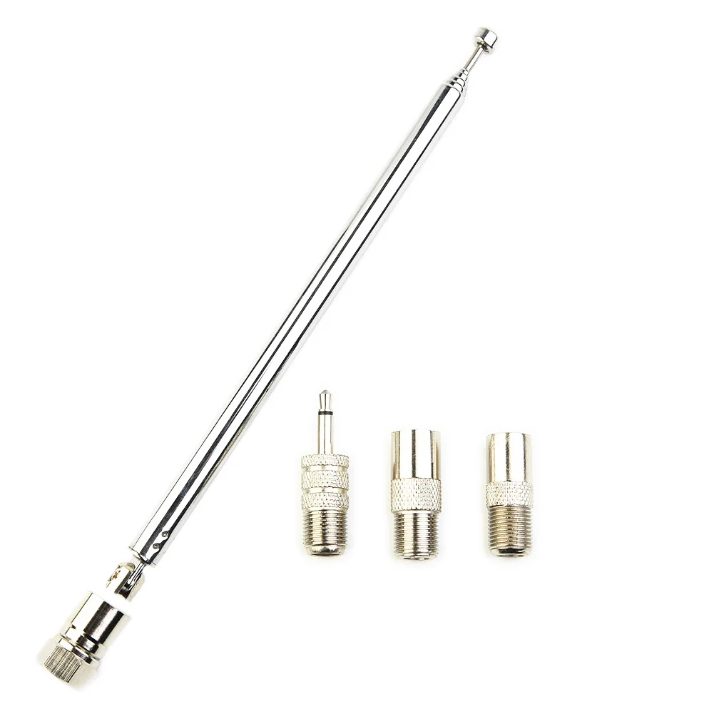 

Telescopic DAB FM Radio Aerial With 3 Adapters HiFi AV Receiver Mini System Car Antenna 76cm Stretchable Universal Replacement