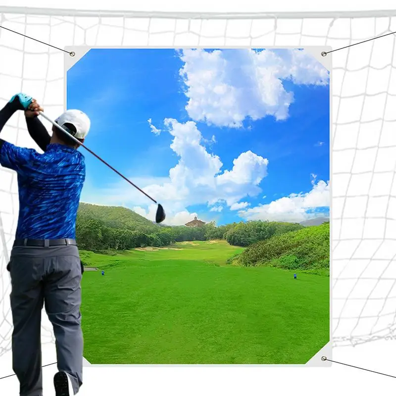 

Golf Hitting Target Cloth Softball Training Practice Screen Low Noise Golf Practice Aid And Training Aid For Indoor Backyard